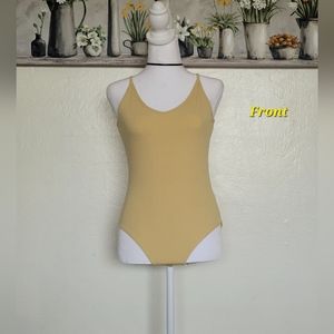 American Eagle Outfitters - Light Mustard Yellow Bodysuit with straps